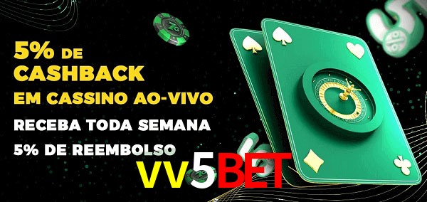 Promoções do cassino ao Vivo vv5bet